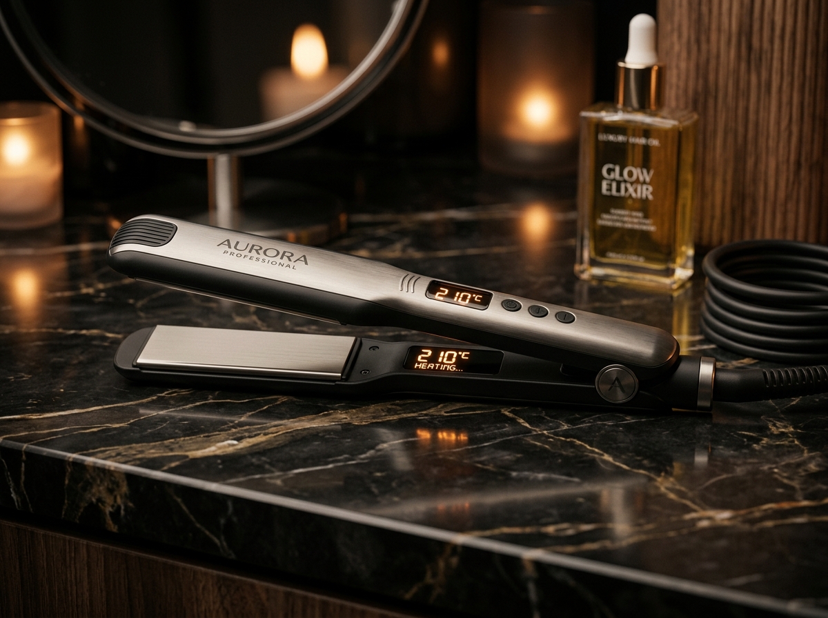 Ikonic Professional Pro Titanium Shine 3 0 Hair Straightener - Rose Gold Titanium